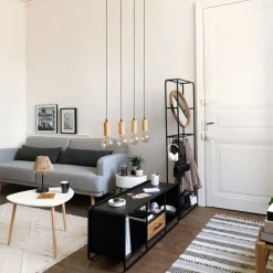 Sofá cama JACK cinza claro em tecido