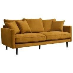 Sofá CANDICE amarelo de veludo 194cm
