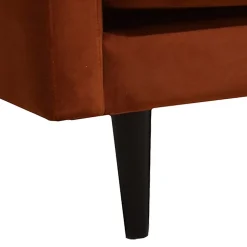 Sofá CANDICE terracota de veludo 194cm