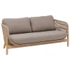 Sofá DEONA madeira acácia taupe 2 lugares