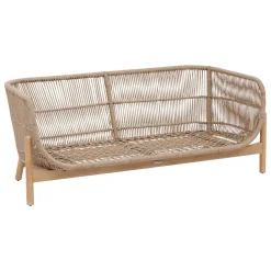 Sofá DEONA madeira acácia taupe 2 lugares