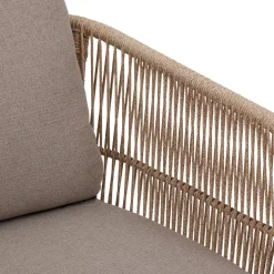 Sofá DEONA madeira acácia taupe 2 lugares