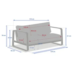 Sofá DOMILLY 2 lugares