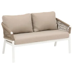 Sofá ORIENGO branco em alumínio