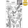 Sticker flor preta com relevo 41x29cm