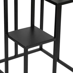 Suporte para 4 plantas preto em metal