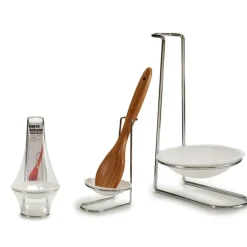 Suporte para colher de cozinha branco