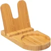 Suporte para colher e tampa de cozinha em bambu