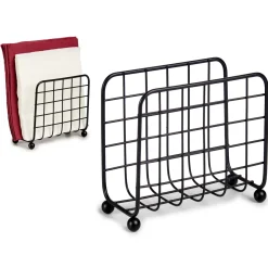 Suporte para guardanapos preto em metal