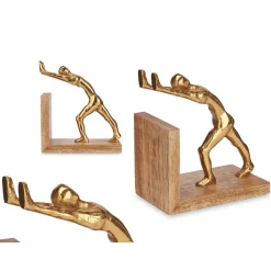 Suporte para livros dourado