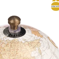 Suporte Para Livros Globo Em Madeira