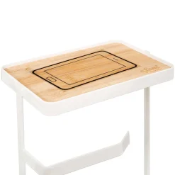 Suporte para papel higiénico branco