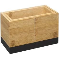 Suporte para talheres extensível em bambu