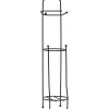 Suporte porta rolos wc preto mate em metal