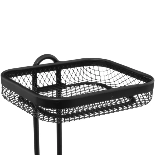 Suporte porta rolos wc preto em metal