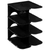 Suporte preto antiderrapante para 4 pares de sapato