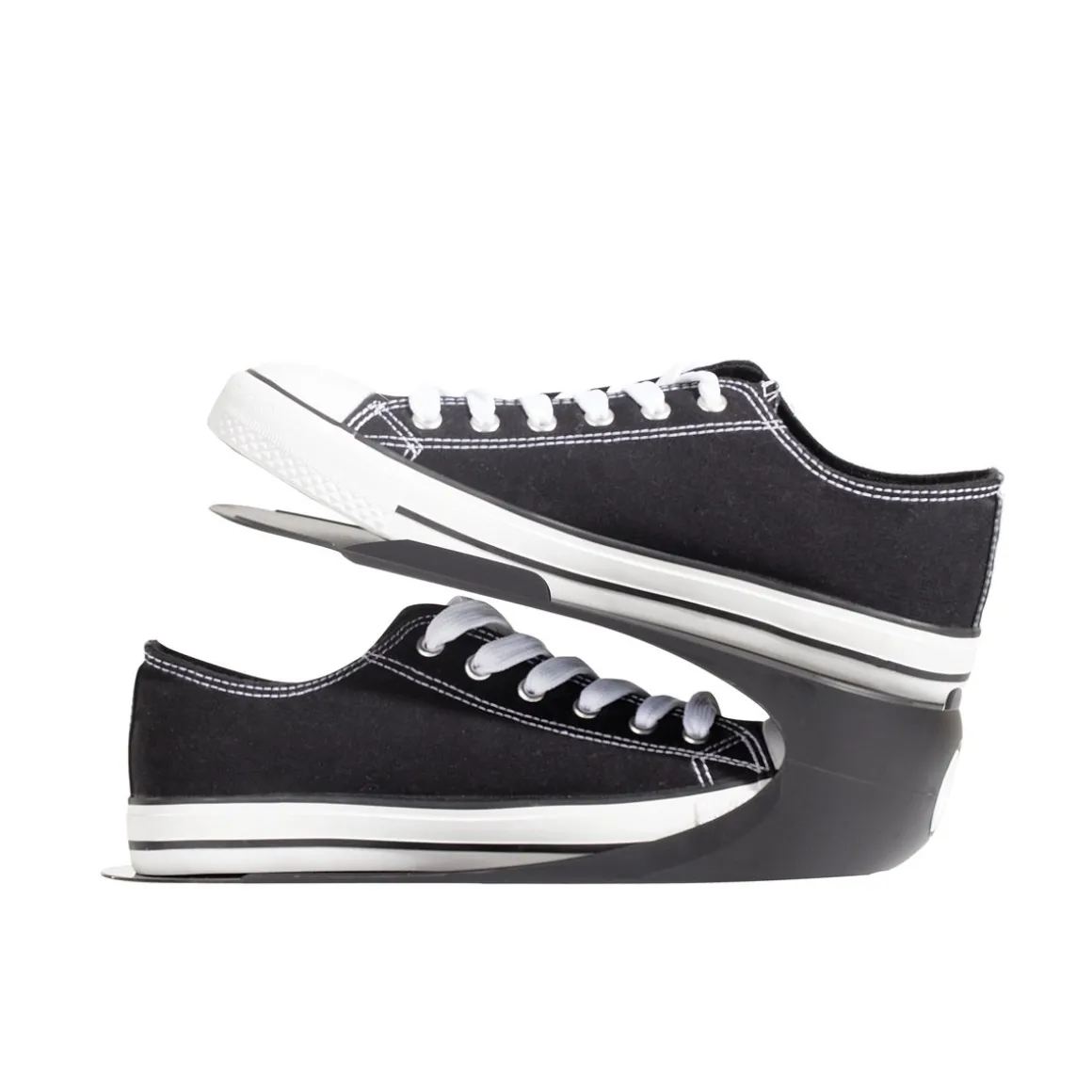 Suporte preto para sapatos