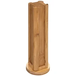 Suporte rotativo em bambu para 32 cápsulas