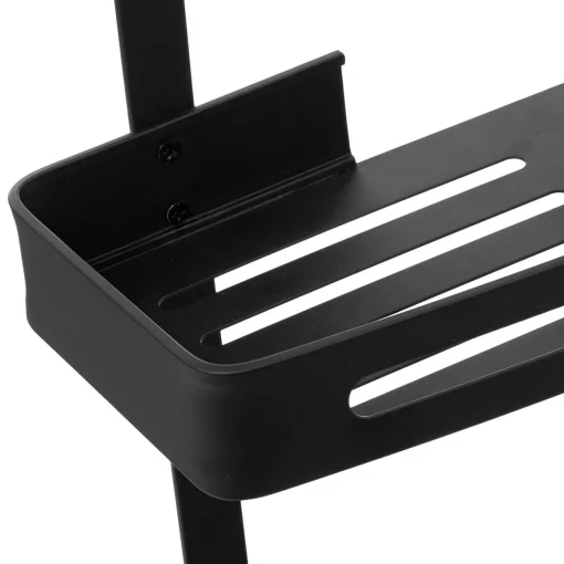 Suporte wc com 2 níveis preto em alumínio