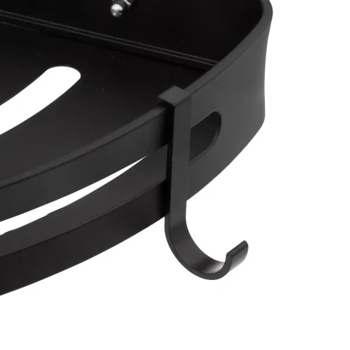 Suporte wc com adesivo preto alumínio