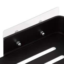 Suporte wc com adesivo preto alumínio