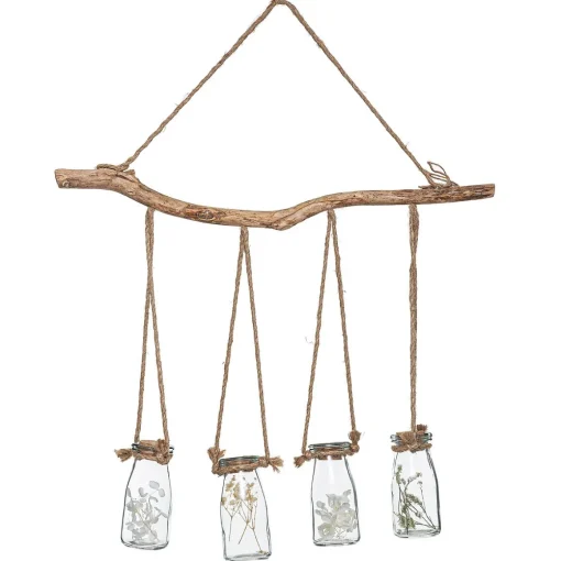 Suspensão com 4 jarras com flor 45x53cm