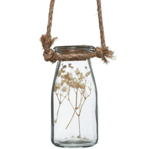 Suspensão com 4 jarras com flor 45x53cm