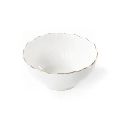 Taça AUBREY branca de grés 15cm