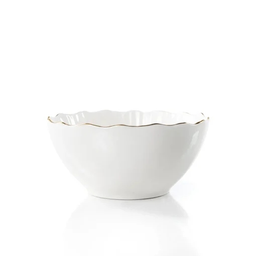 Taça AUBREY branca de grés 15cm