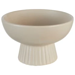 Taça CHAYA bege em cerâmica 14x22x22cm