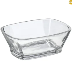 Taça de vidro retangular