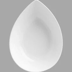 Taça oval em carâmica branca