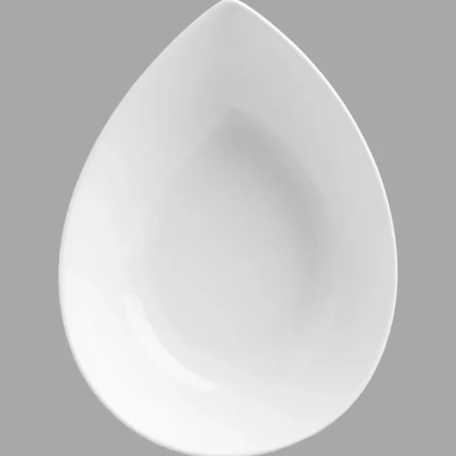 Taça oval em carâmica branca