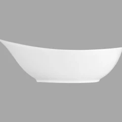 Taça oval em carâmica branca