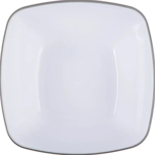 Taça quadrada cinza 19cm
