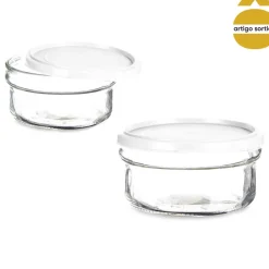 Taça redonda em vidro com tampa 415ml