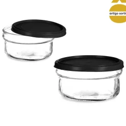 Taça redonda em vidro com tampa 415ml