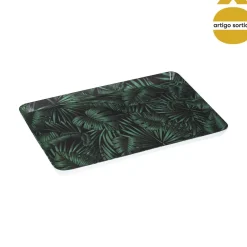 Tabuleiro de melamina decoração folhas
