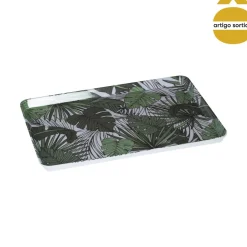 Tabuleiro de melamina decoração folhas