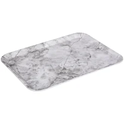 Tabuleiro melamina mármore branco 33x43cm