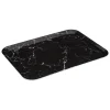 Tabuleiro melamina mármore preto 33x43cm
