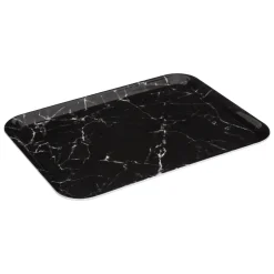 Tabuleiro melamina mármore preto 33x43cm