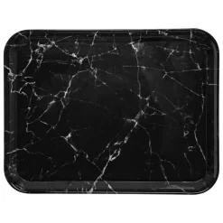 Tabuleiro melamina mármore preto 33x43cm