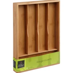 Tabuleiro para talheres em bambu
