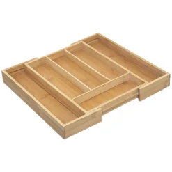 Tabuleiro p/talheres bambu extensível