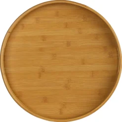 Tabuleiro redondo natural em bambu 40cm