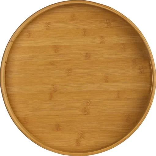 Tabuleiro redondo natural em bambu 40cm
