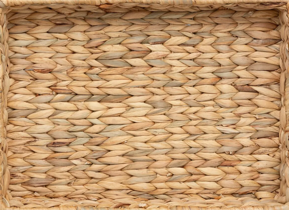 Tabuleiro retangular HARMONY bege em juta