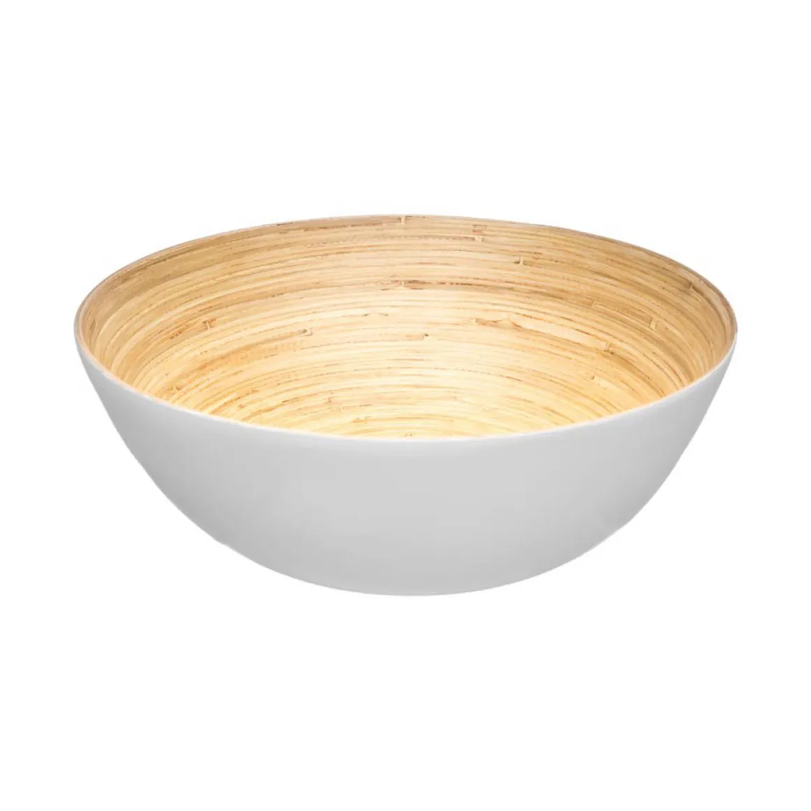 Taca branca em bambu 25cm