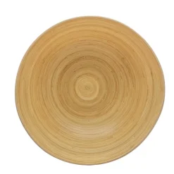Taca branca em bambu 25cm